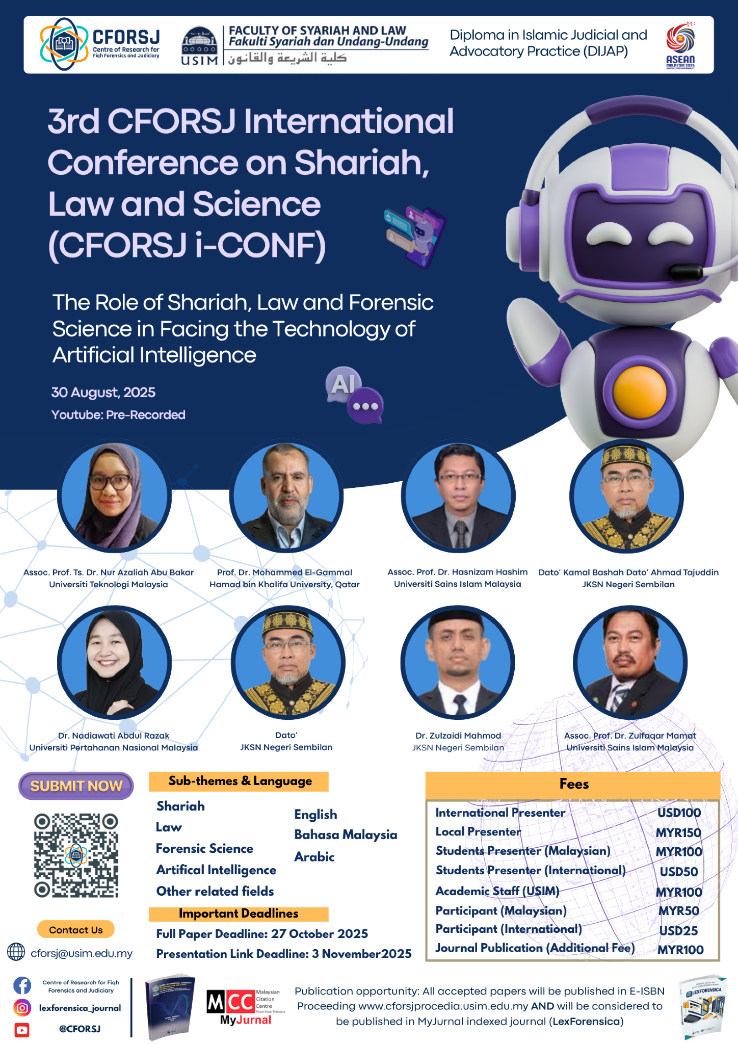 International Conference on Syariah, Law and Science (CFORSJ i-CONF)