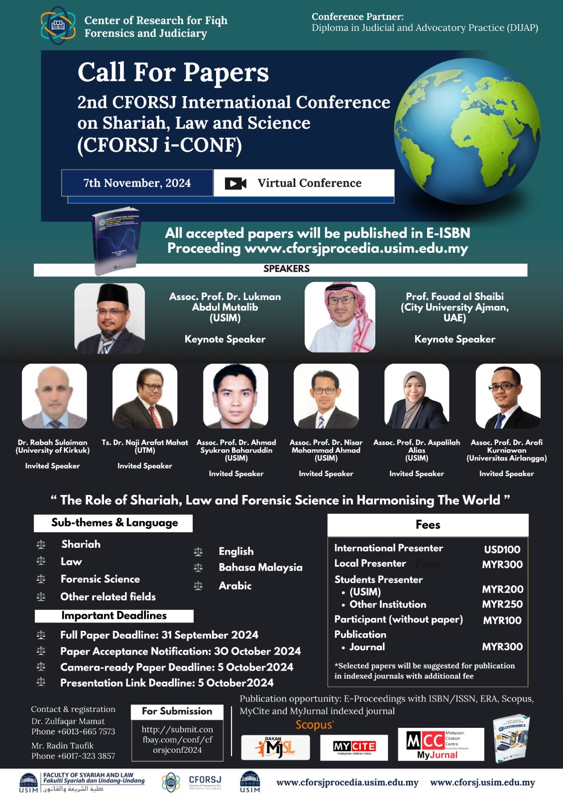 International Conference on Syariah, Law and Science (CFORSJ i-CONF)